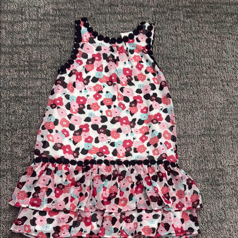Kate Spade Floral Dress with Black Trim